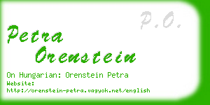 petra orenstein business card